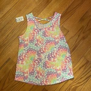 Children Place  sleeveless rainbow tie dye tank top, size M (7/8)